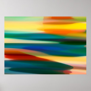 Póster Puesta del sol abstracta