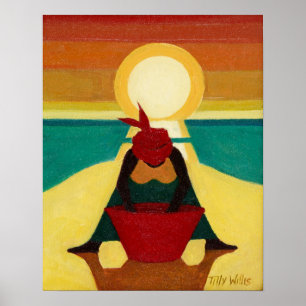 Póster Puesta del sol africana 2009