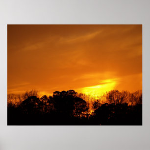 Póster Puesta del sol cerca de NAS Oceana, VA.