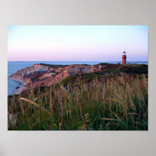 Póster Puesta del sol de Aquinnah y poster del faro