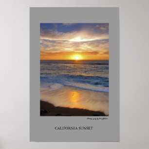 Póster Puesta del sol de California