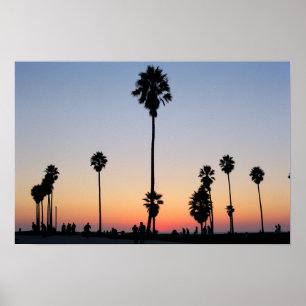 Póster Puesta del sol de California