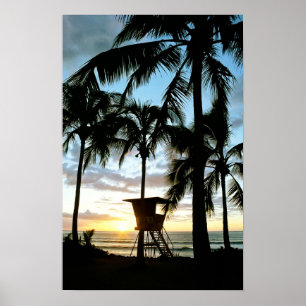 Póster Puesta del sol de Haleiwa