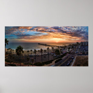 Póster Puesta del sol de la costa