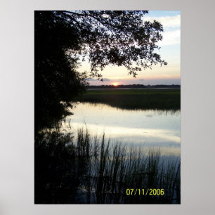 Póster Puesta del sol de la isla del bastón
