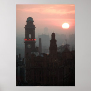 Póster Puesta del sol de Manchester
