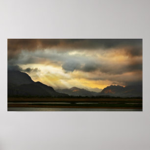 Póster Puesta del sol de Snowdonia