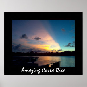 Póster Puesta del sol de Tortuguero - Costa Rica que
