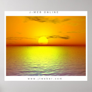 Póster Puesta del sol del mar