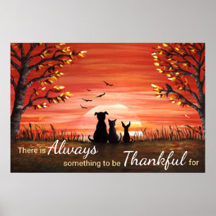 Póster Puesta del sol del otoño siempre agradecida