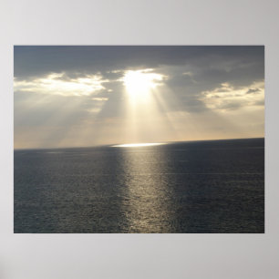 Póster Puesta del sol después de la tormenta