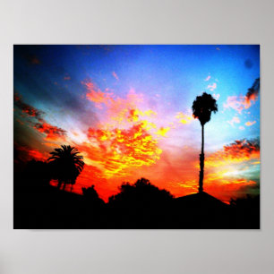 Póster puesta del sol dulce