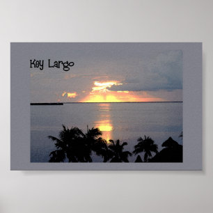 Póster Puesta del sol en dominante largo