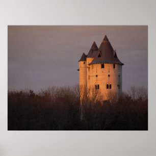 Póster Puesta del sol en el castillo Gwynn