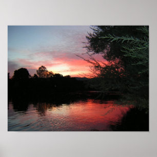 Póster Puesta del sol en el granuja