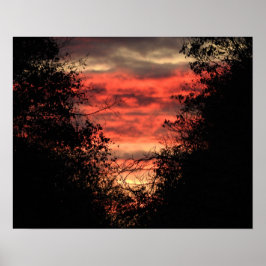 Póster Puesta del sol en el rastro Poughkeepsie del