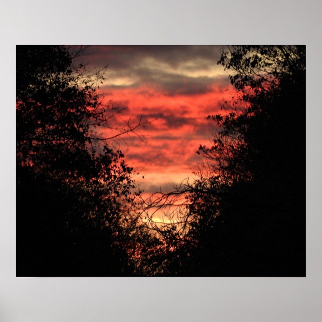 Póster Puesta del sol en el rastro Poughkeepsie del (Frente)