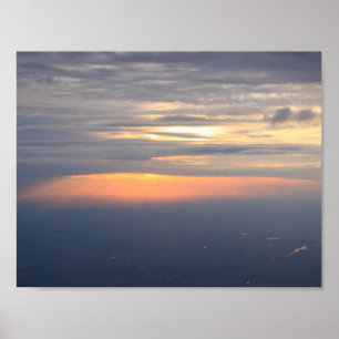Póster puesta del sol fresca en poster del aire