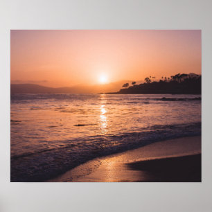 Póster Puesta del sol imponente de la playa