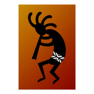 Póster Puesta del sol Kokopelli del desierto del diseño