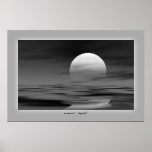 Póster puesta del sol silenciosa