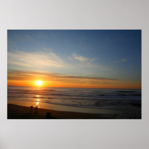 Póster Puesta del sol sobre el Océano Pacífico