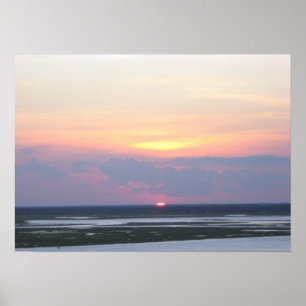 Póster Puesta del sol sobre la bahía de Margate NJ