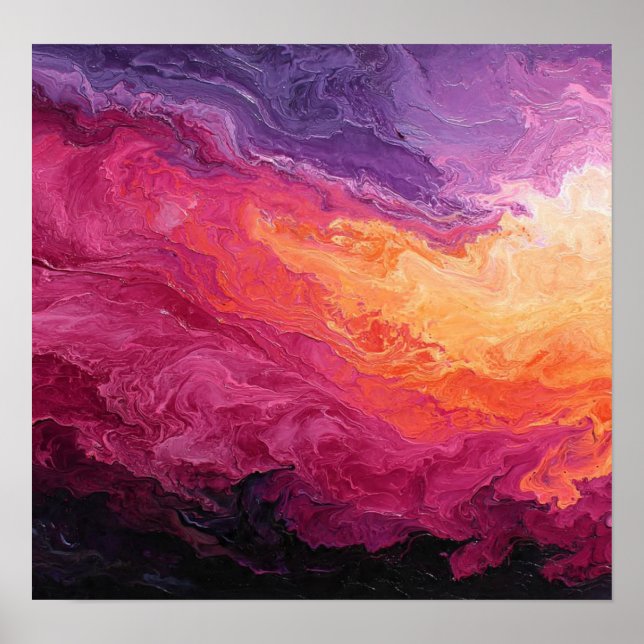 Póster PuestaDeSolMagenta (Frente)