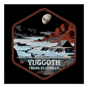 Póster Puesto avanzado transplutoniano de Yuggoth Viajes