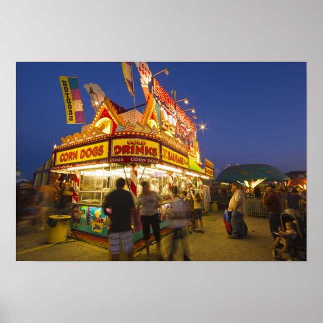 Póster Puesto de comida en la Feria del Noroeste de Monta (Frente)