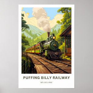Póster Puffing Billy Railway Melbourne Travel Print