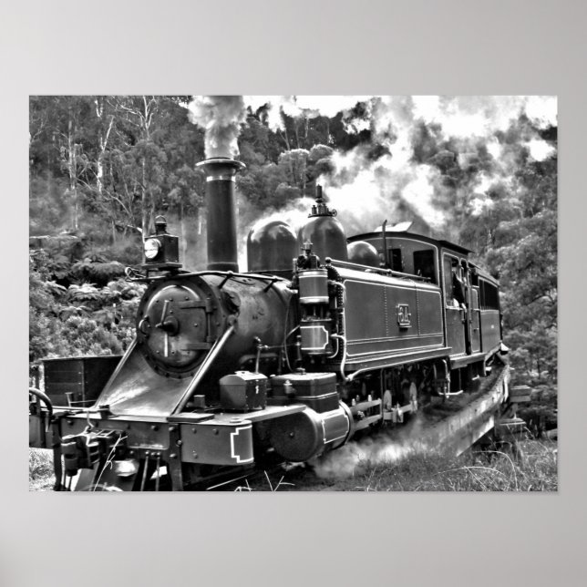 Póster Puffing Billy Viejo Tren al Vapor (Frente)
