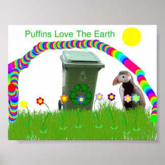 Póster Puffins Love The Earth Poster