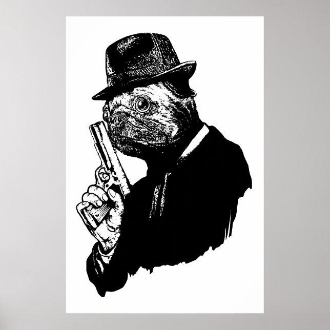 Póster Pug Assassin (Frente)