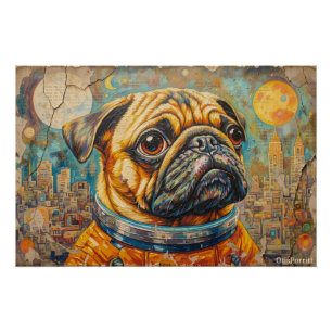 PÓSTER PUG ASTRONAUTA-VINIENDO A CASA 9