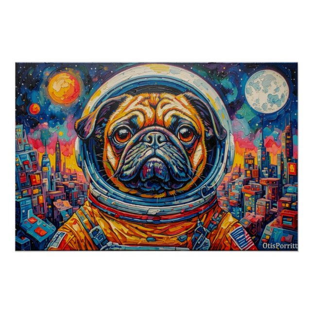 PÓSTER PUG ASTRONAUTA-VOLVIENDO A CASA 19 (Anverso)