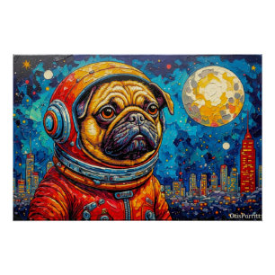 PÓSTER PUG ASTRONAUTA-VOLVIENDO A CASA 2