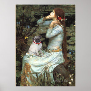 Póster Pug (cachorro de ceño) - Ophelia