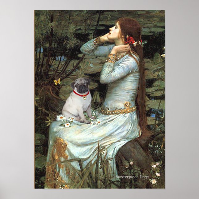 Póster Pug (cachorro leonado) - Ofelia (Frente)