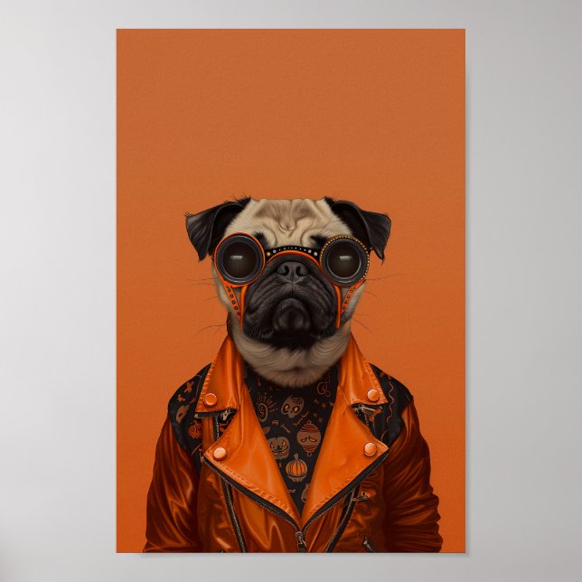 Póster Pug de la noche (Frente)