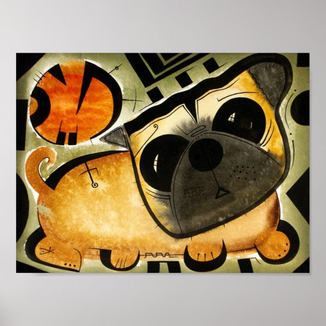 Póster Pug Dog dk_2005aug8o (Frente)