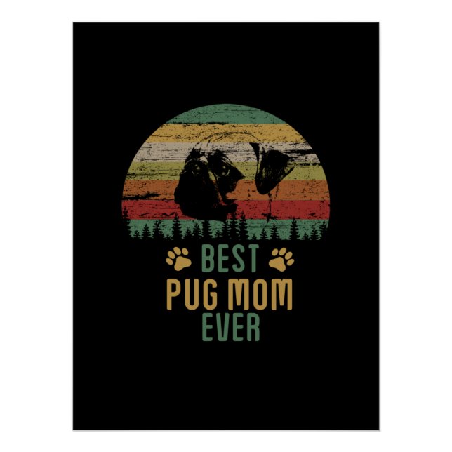 Póster Pug mom (Anverso)