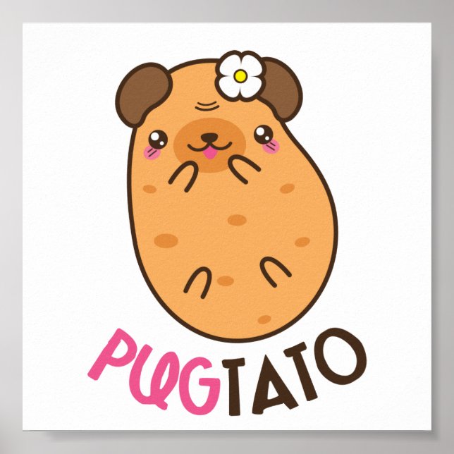Póster Pug Plus Potato (Frente)