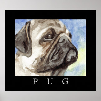 Póster Pug Poster Art
