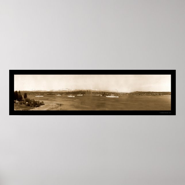 Póster Puget Sound Navy Photo 1908 (Frente)