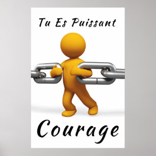 Póster "Puissant" Affiche Motivation-Poster Positif