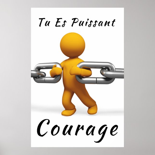 Póster "Puissant" Affiche Motivation-Poster Positif (Frente)
