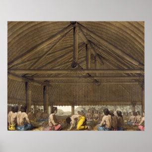 Póster Pulaho, Rey de las Islas Amigas bebiendo kava