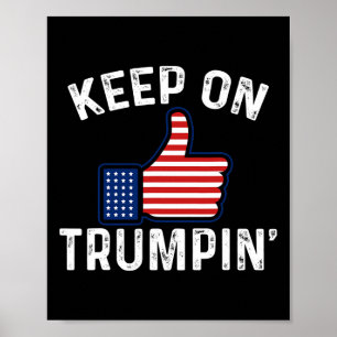 Póster Pulgar hacia arriba para la elección pro Trump Sig