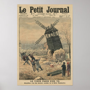 Póster Pulling down one of the last windmills